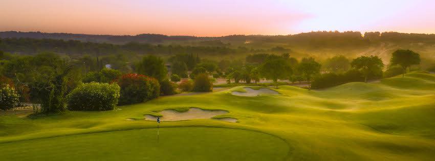 Costa Blanca golf course with mountain backdrop near Alicante, Spain