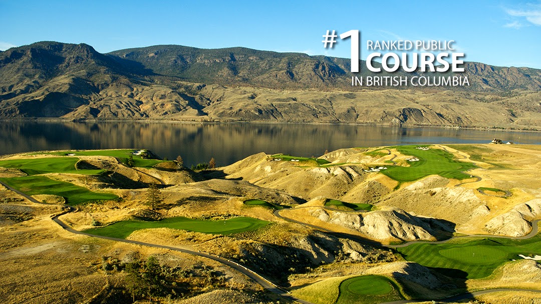 Tobiano Golf Course, fairways above Kamloops Lake in the British Columbia interior