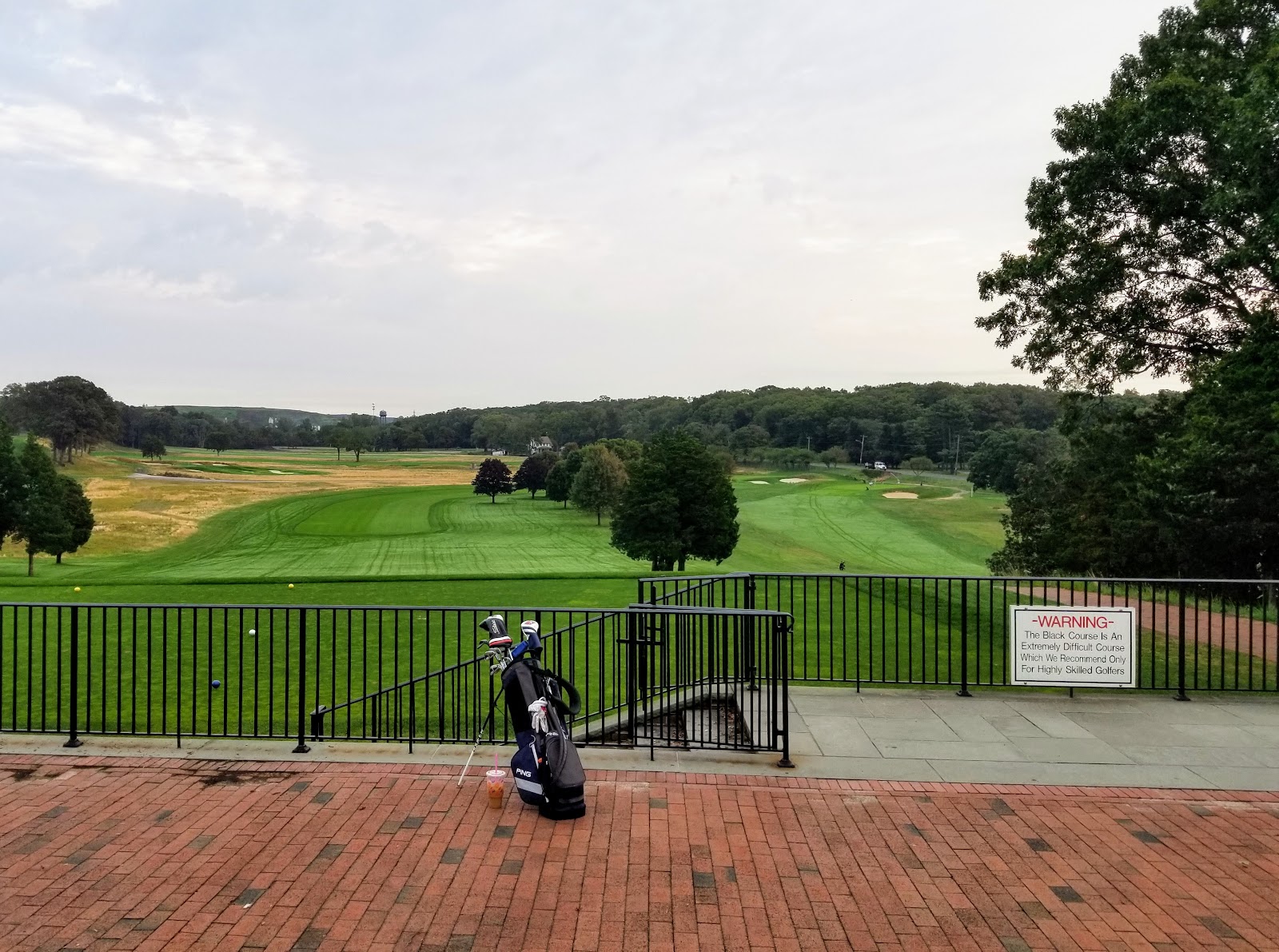 Bethpage Black Golf Course, Farmingdale, New York, fairway framed by deep bunkers and trees