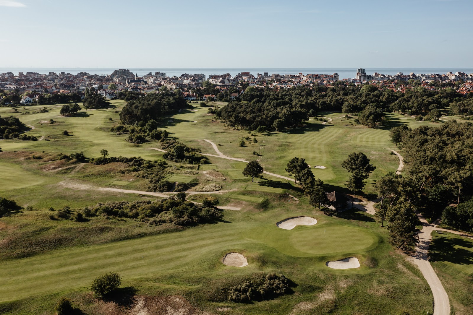 Royal Zoute Golf Club Championship Course, dune fairway near the North Sea at Knokke-Heist, Belgium