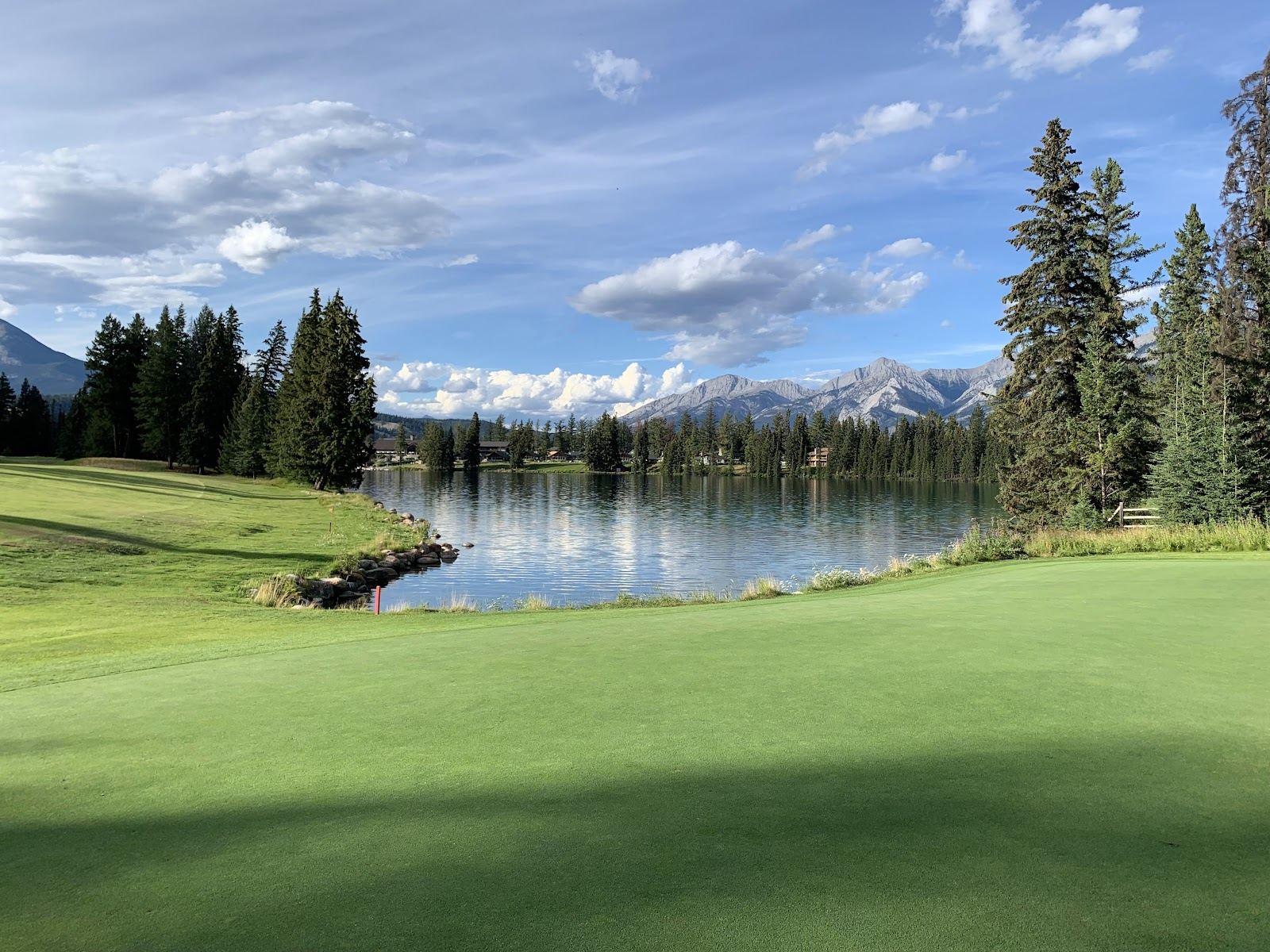 Jasper Park Lodge Golf Course, fairways framed by the Canadian Rockies in Jasper National Park, Alberta