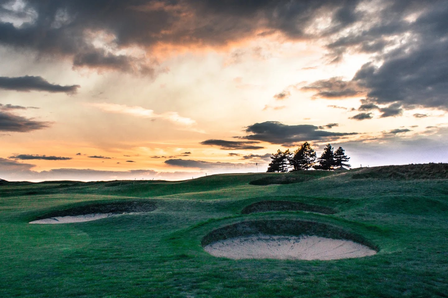 Hunstanton Golf Club links between the dune ridge and the beach on the North Norfolk coast, England