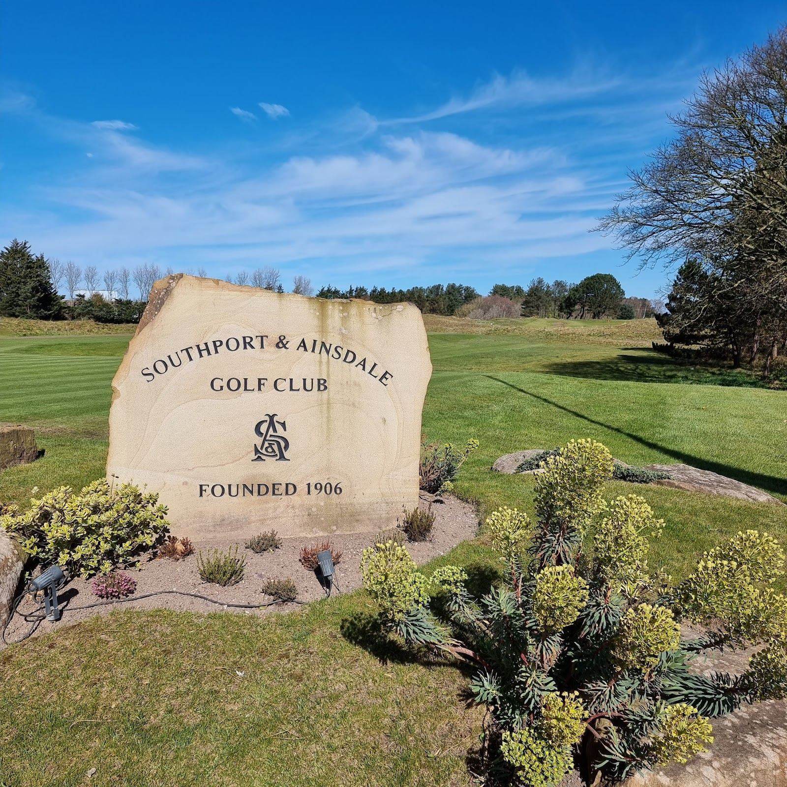Southport and Ainsdale Golf Club, dune framed links fairways and raised greens on the Lancashire coast, England