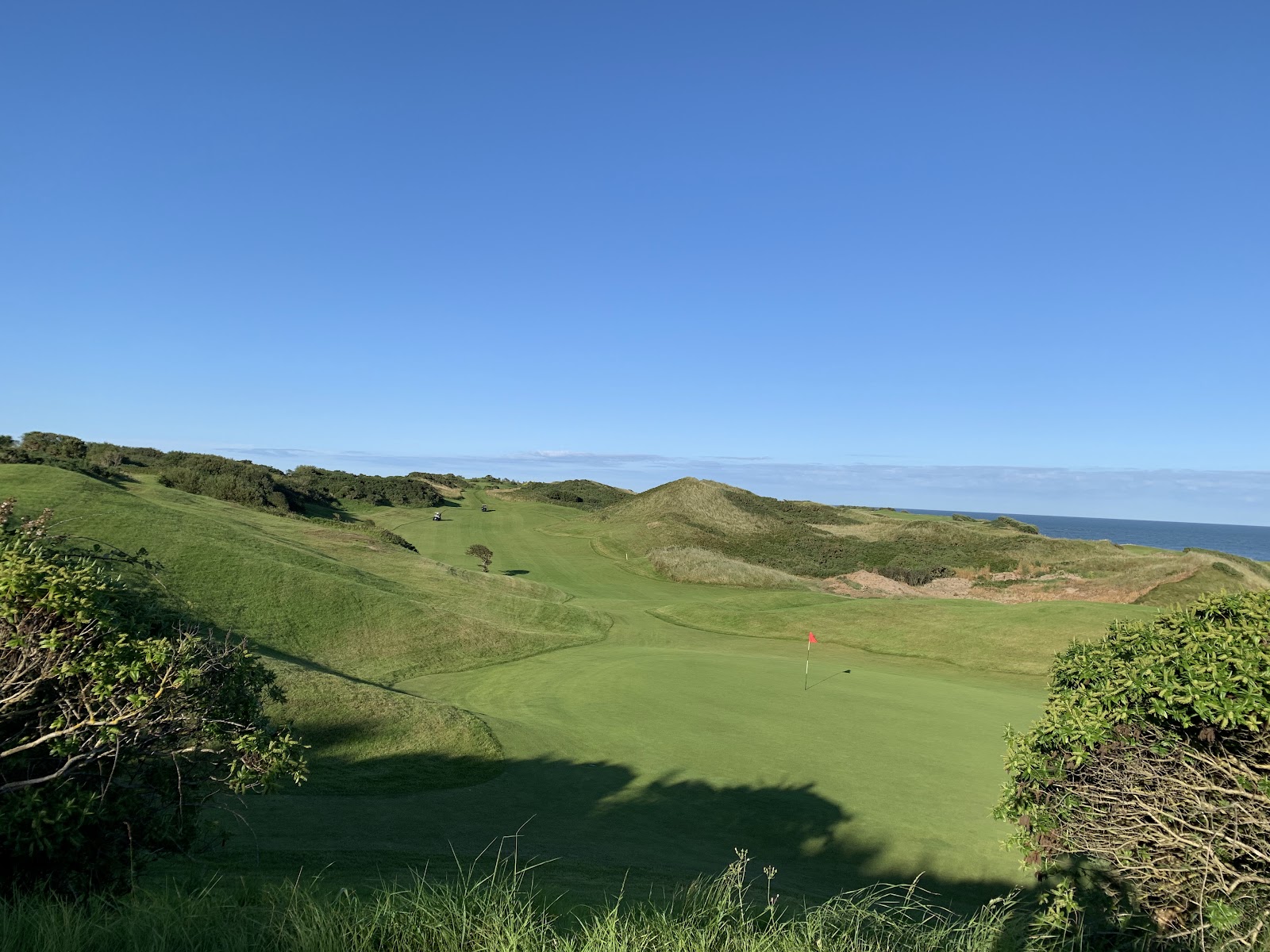 The European Club, Brittas Bay, County Wicklow, Ireland, links fairway running through the dunes to the Irish Sea