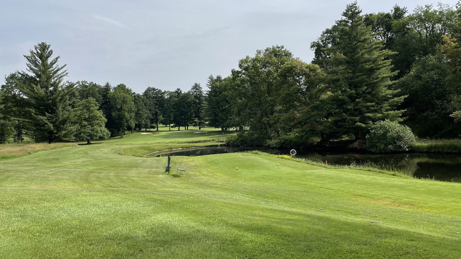 Golf Club Biella Le Betulle, parkland fairway framed by birch woods in the Piedmont foothills, Italy