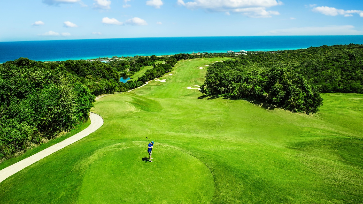 White Witch golf course in the foothills above the Caribbean at Rose Hall, Jamaica