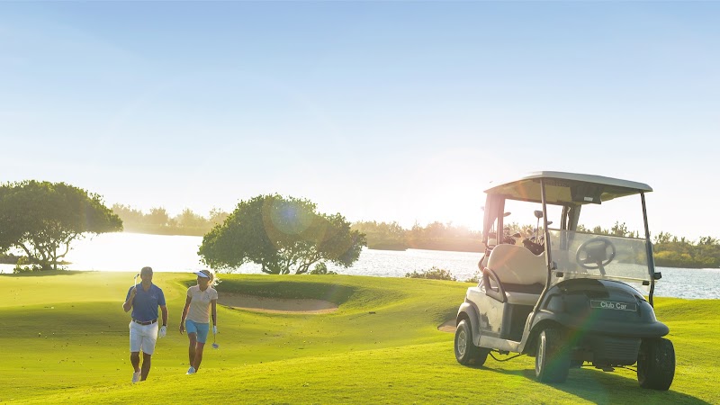 Anahita Golf Club lagoon hole on the east coast of Mauritius