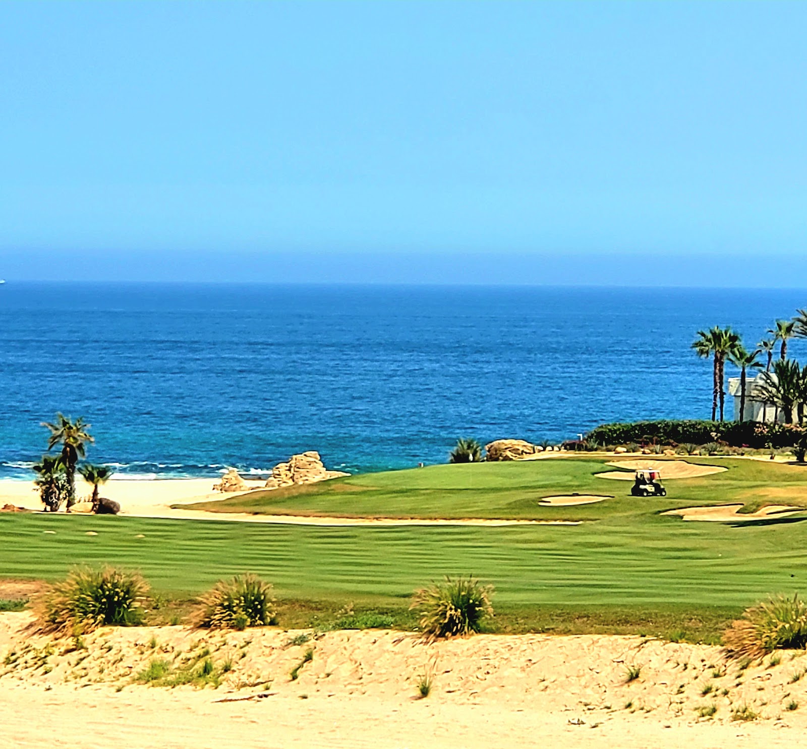 Cabo Real Golf Club, a fairway dropping toward the Sea of Cortez in Los Cabos, Mexico