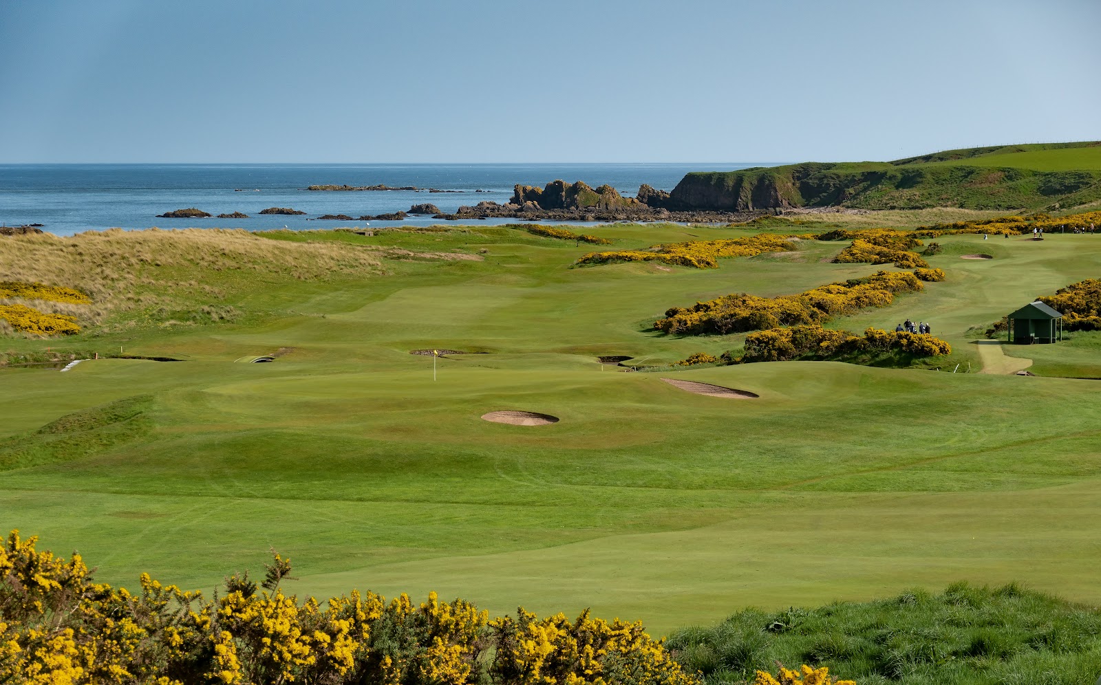 Cruden Bay Golf Club, links fairways winding through the dunes on the Aberdeenshire coast, Scotland