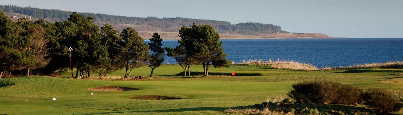 Golspie Golf Club, links and heathland turf along the Dornoch Firth, Sutherland, Scotland