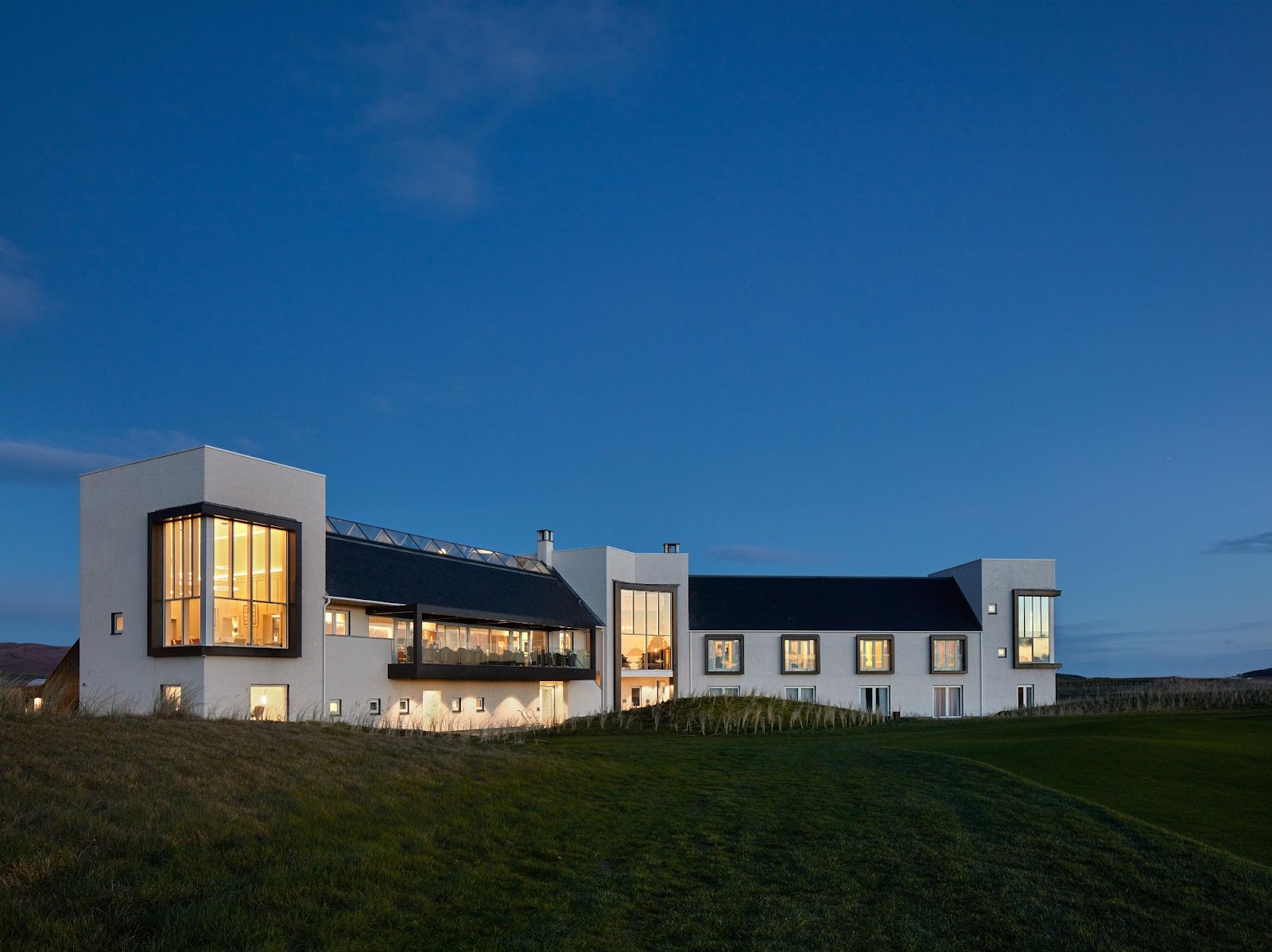 The Machrie Golf Links running through the dunes above Laggan Bay, Isle of Islay, Scotland