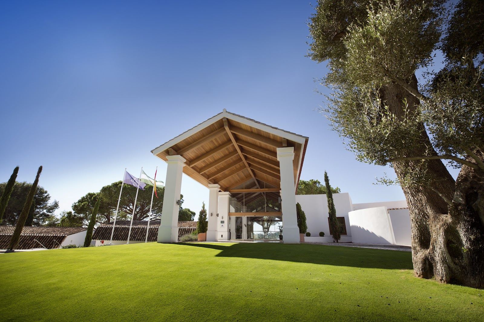 Aloha Golf Club, a parkland fairway beneath La Concha mountain in Nueva Andalucia, Marbella, Spain