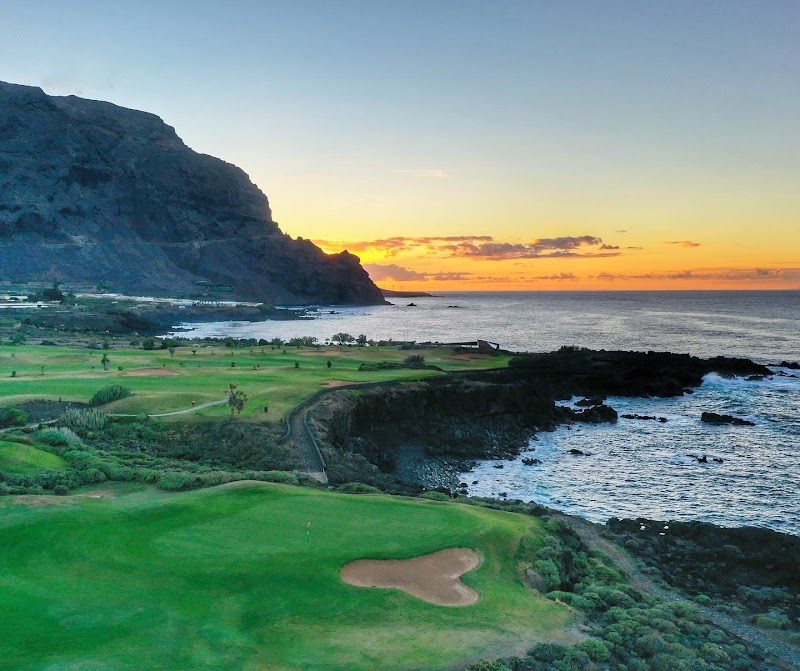 Buenavista Golf on the wild north coast of Tenerife with cliffs and ocean
