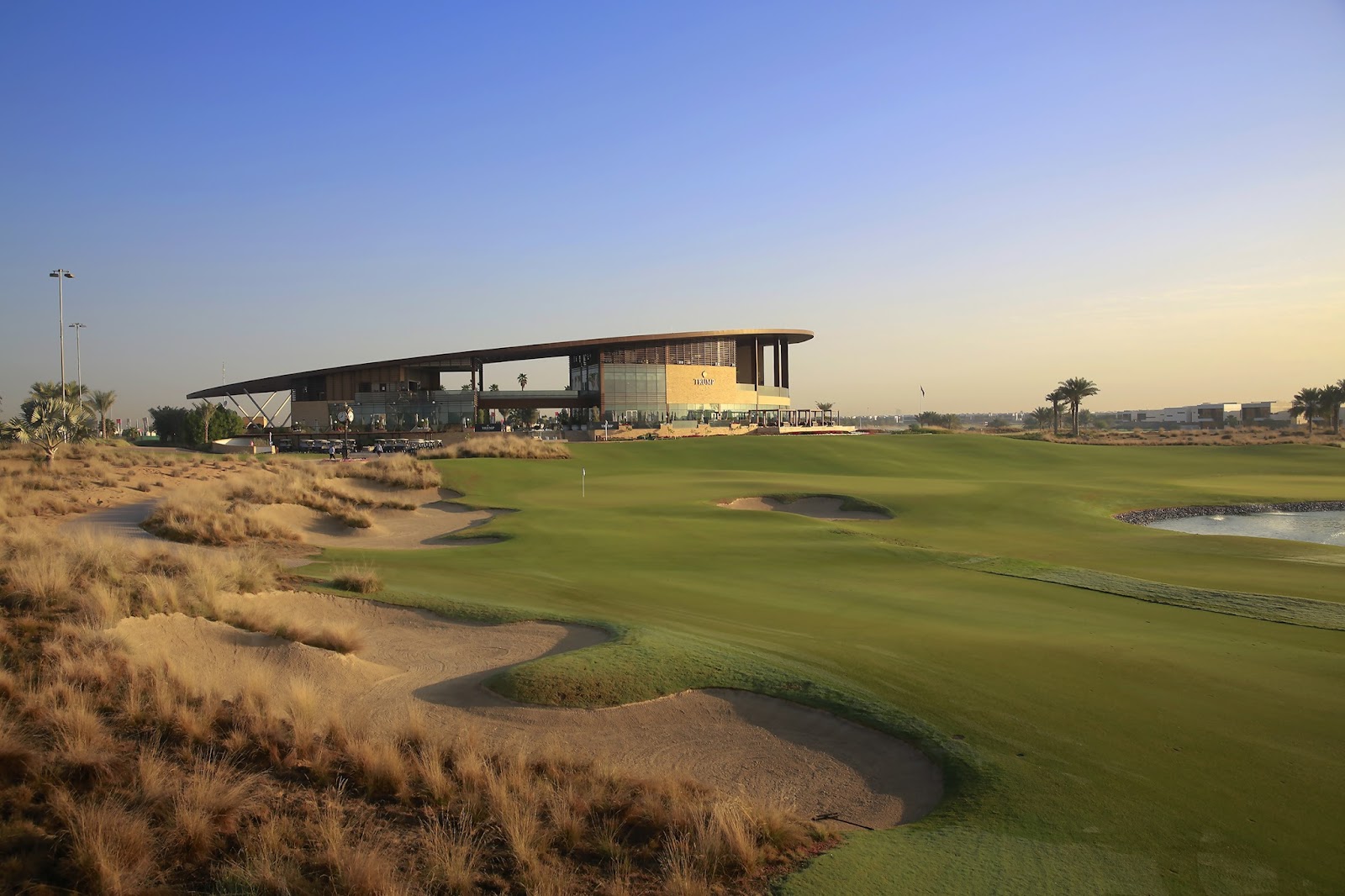 Trump International Golf Club Dubai, fairway and bunkering at DAMAC Hills, United Arab Emirates