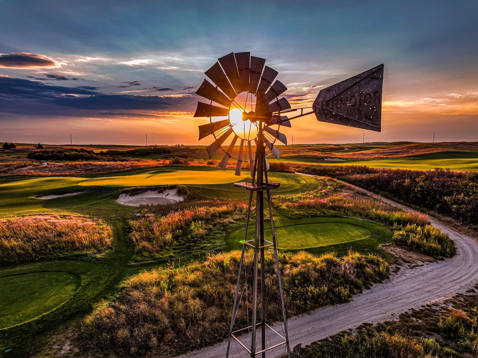 Wild Horse Golf Club, firm sandhills fairway rolling through native grass near Gothenburg, Nebraska