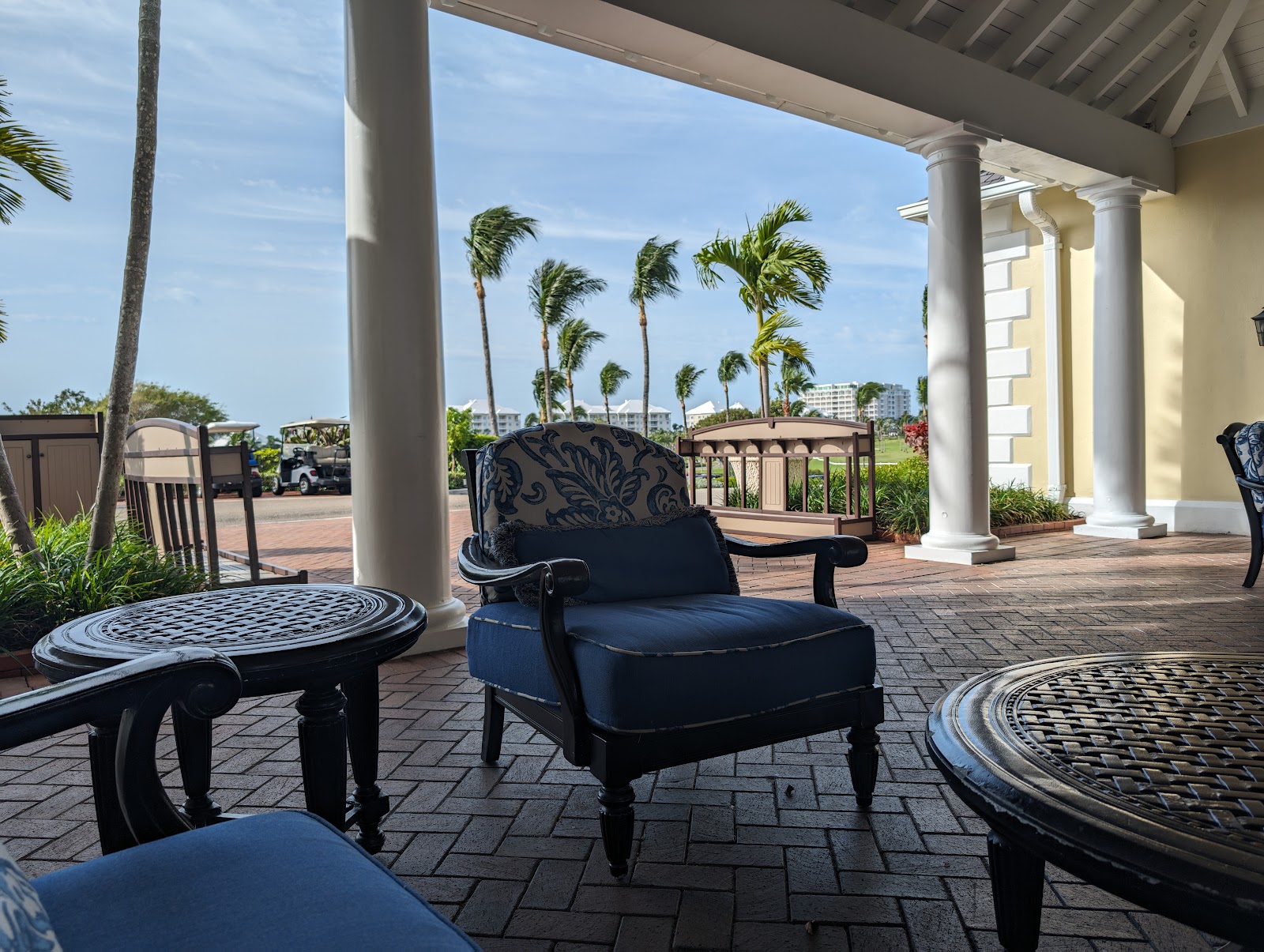 Ocean Club Golf Course, fairway beside the turquoise sea on Paradise Island, The Bahamas