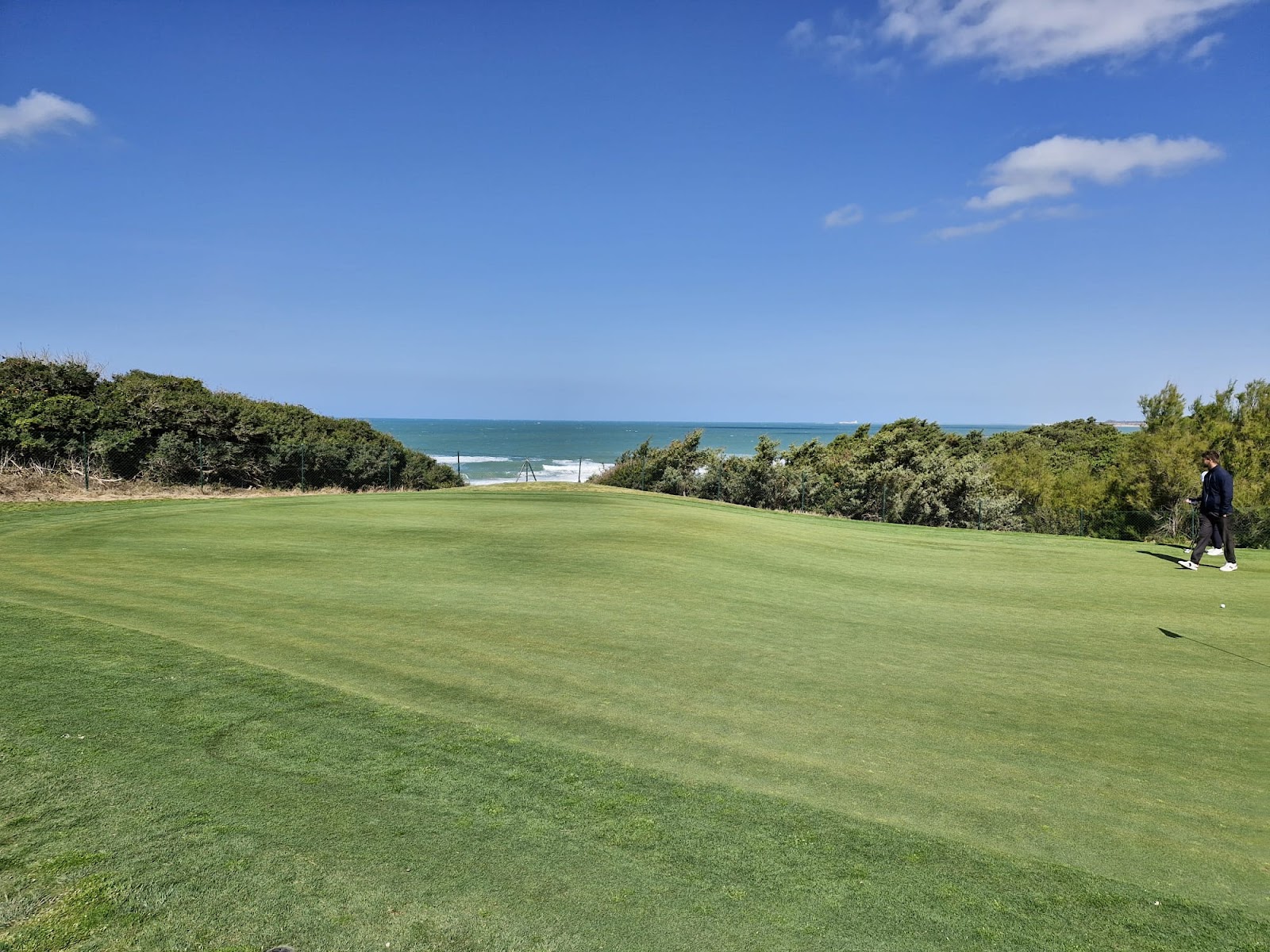 Real Novo Sancti Petri golf course, fairways and umbrella pines near the Atlantic beach at Chiclana on the Costa de la Luz