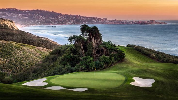 Torrey Pines Golf Course, California, on the cliffs above the Pacific near San Diego