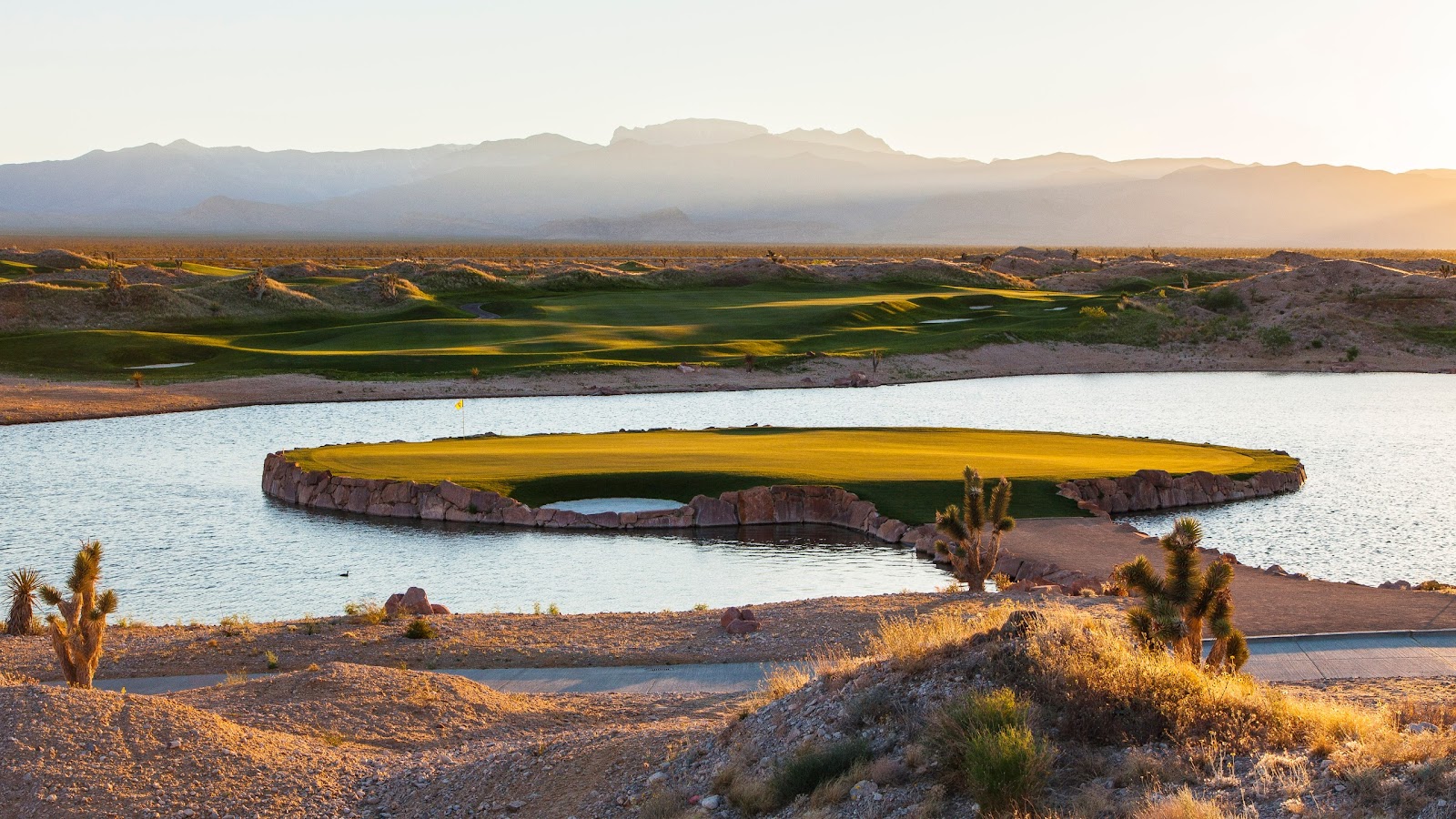 Las Vegas Paiute Golf Resort, desert fairways beneath the Spring Mountains near Las Vegas, Nevada