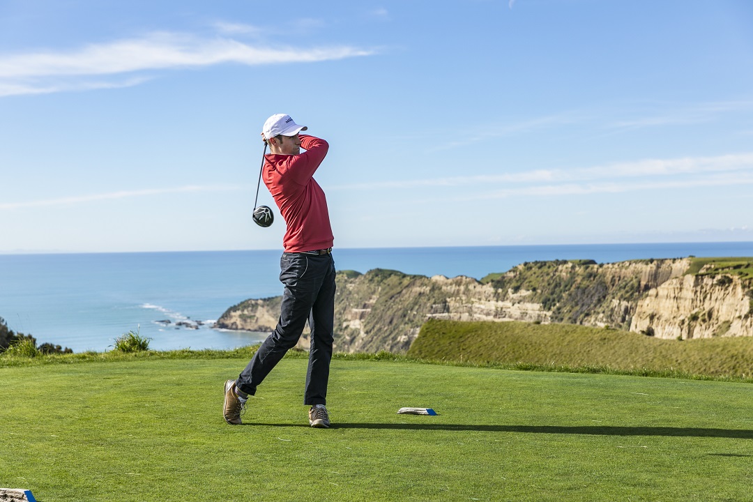 Cape Kidnappers Golf Course, fairways running along cliff ridges above Hawke's Bay