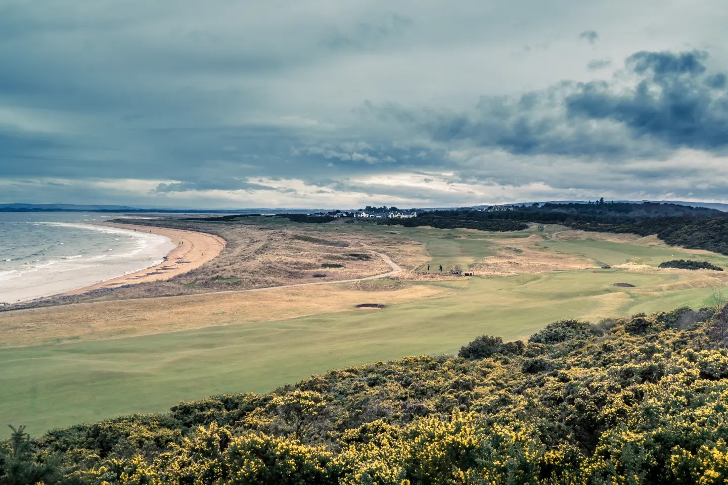 Royal Dornoch Championship links along the shore north of Inverness in the Scottish Highlands