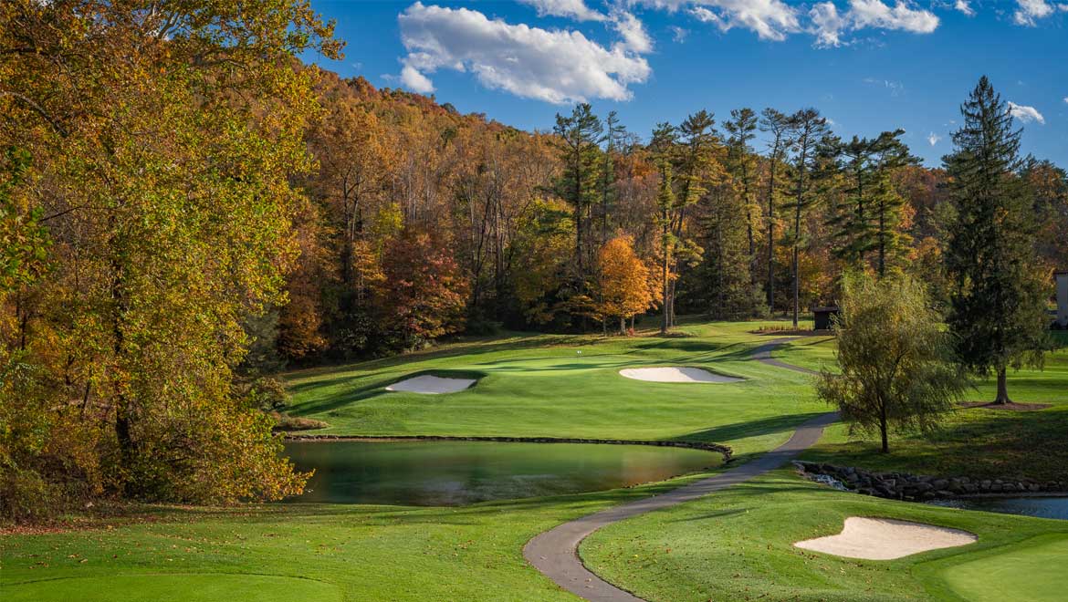 The Cascades Course at the Omni Homestead Resort, mountain fairway in the Allegheny Highlands, Virginia