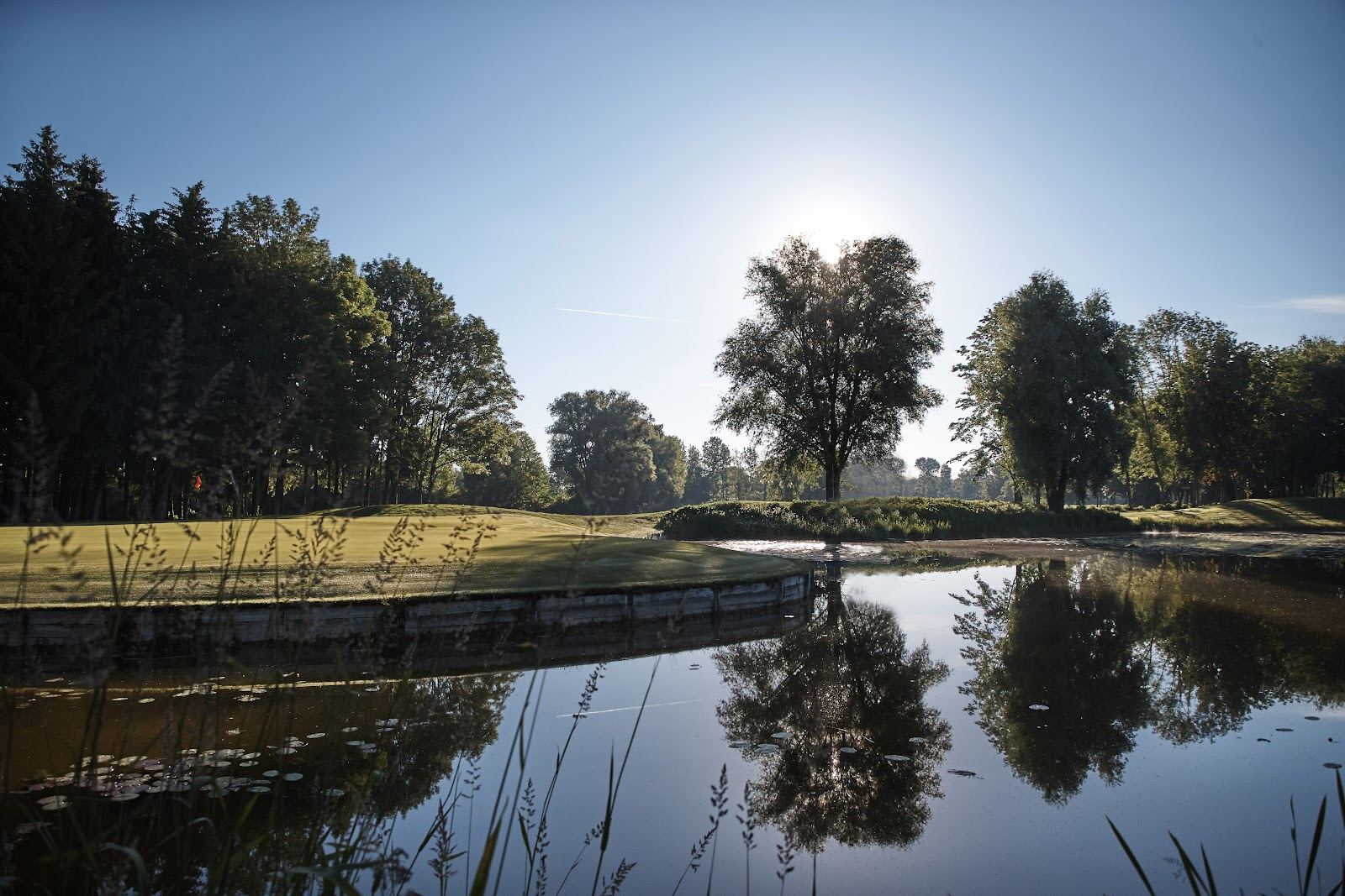 Golfclub München Eichenried, championship fairways northeast of Munich, Bavaria, Germany
