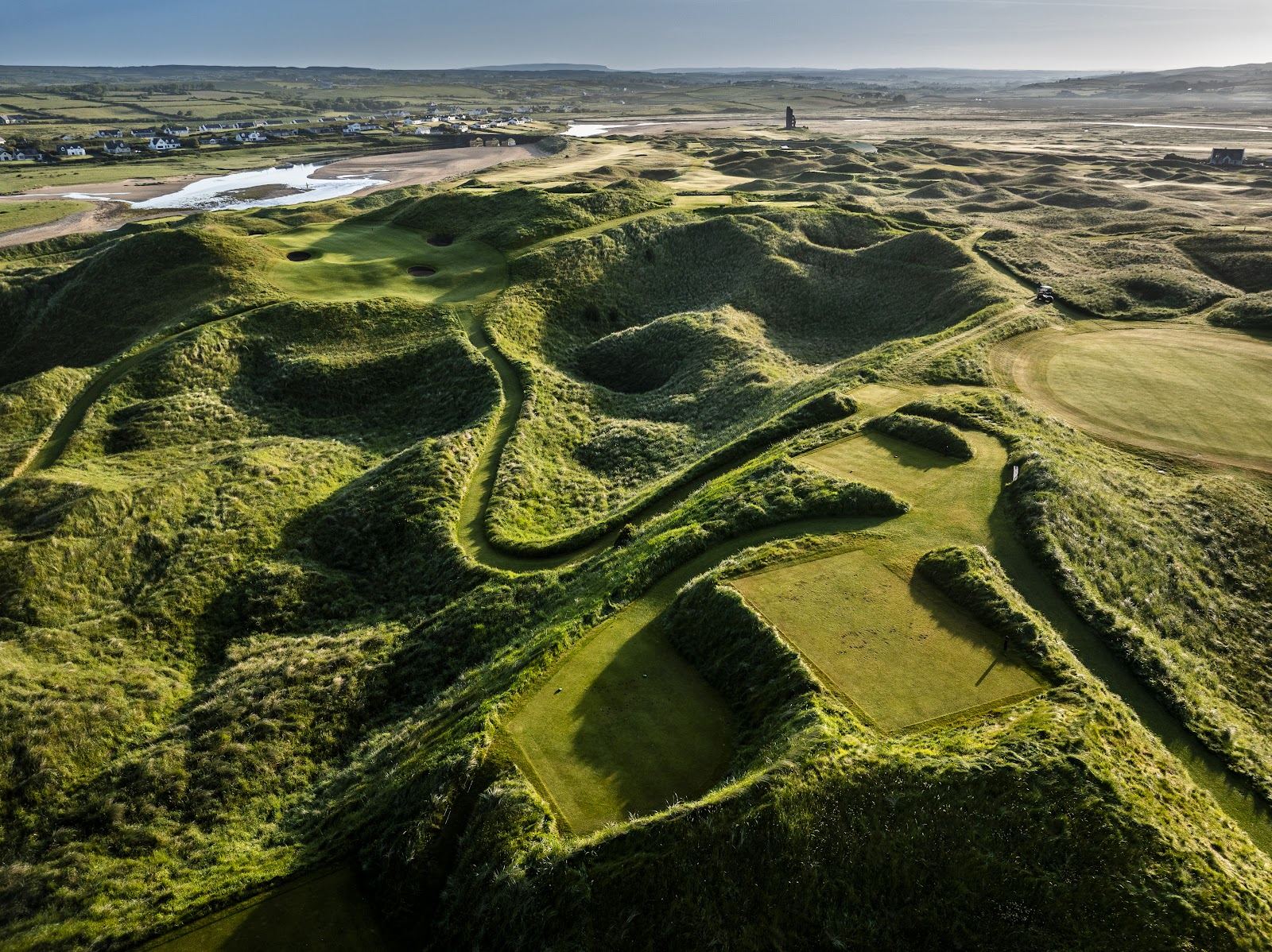Lahinch Golf Club on the exposed coast of County Clare, classic windswept links country