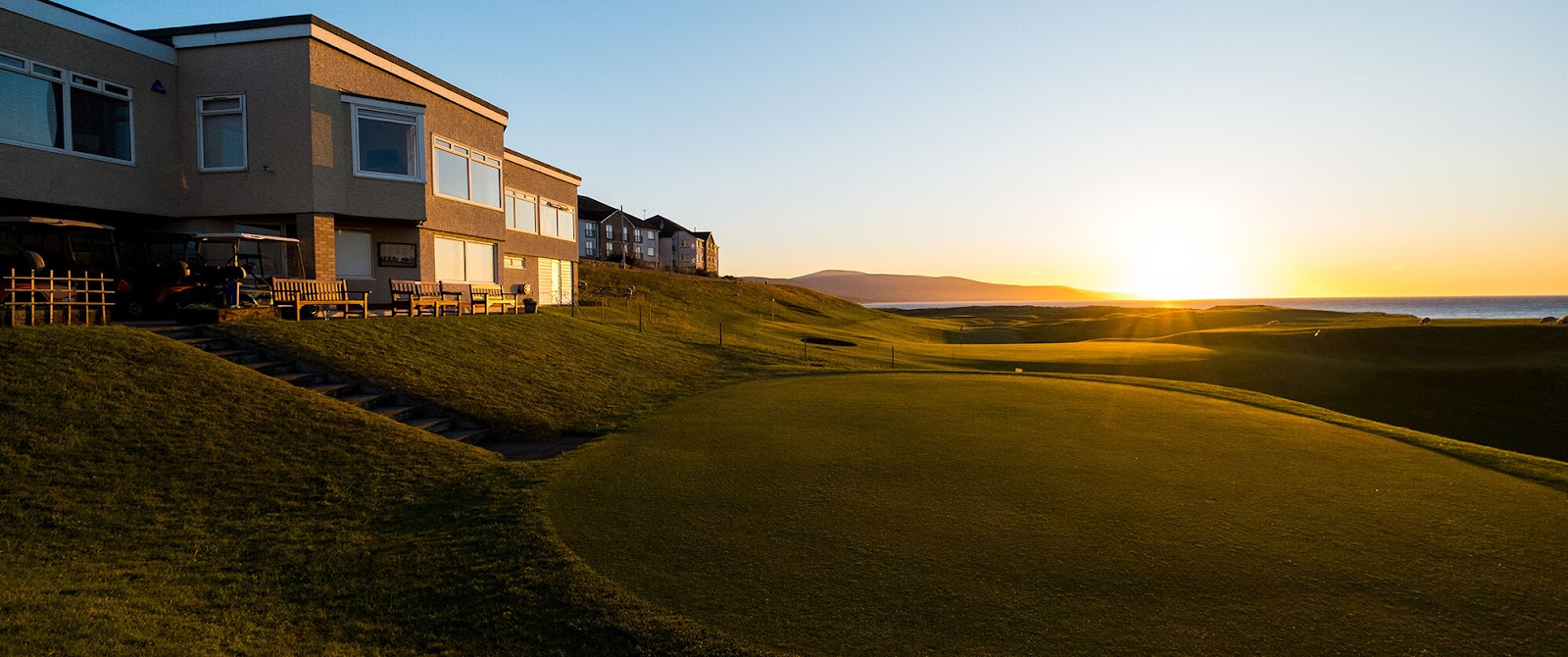 Brora Golf Club links along the North Sea in the Scottish Highlands