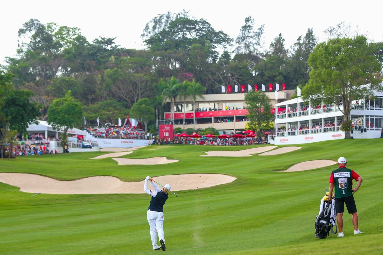 Siam Country Club Old Course fairways at Pattaya, Thailand