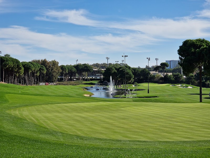 Carya Golf Club heathland fairway among pines at Belek, Turkey