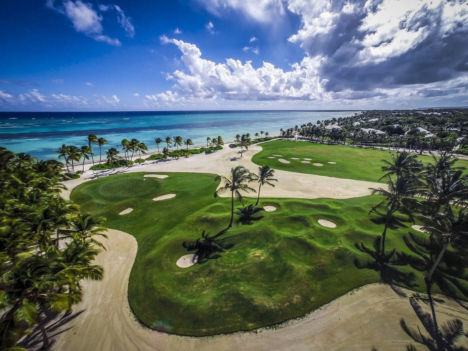 La Cana Golf Club, Punta Cana, oceanfront fairway under Caribbean sky